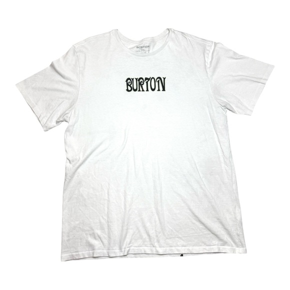 Men's White Burton Colarco Short Sleeve T-Shirt Size XXL - Picture 2 of 6